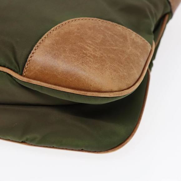 PRADA Shoulder Bag Nylon Green Gold Auth 90748 - Picture 8 of 16